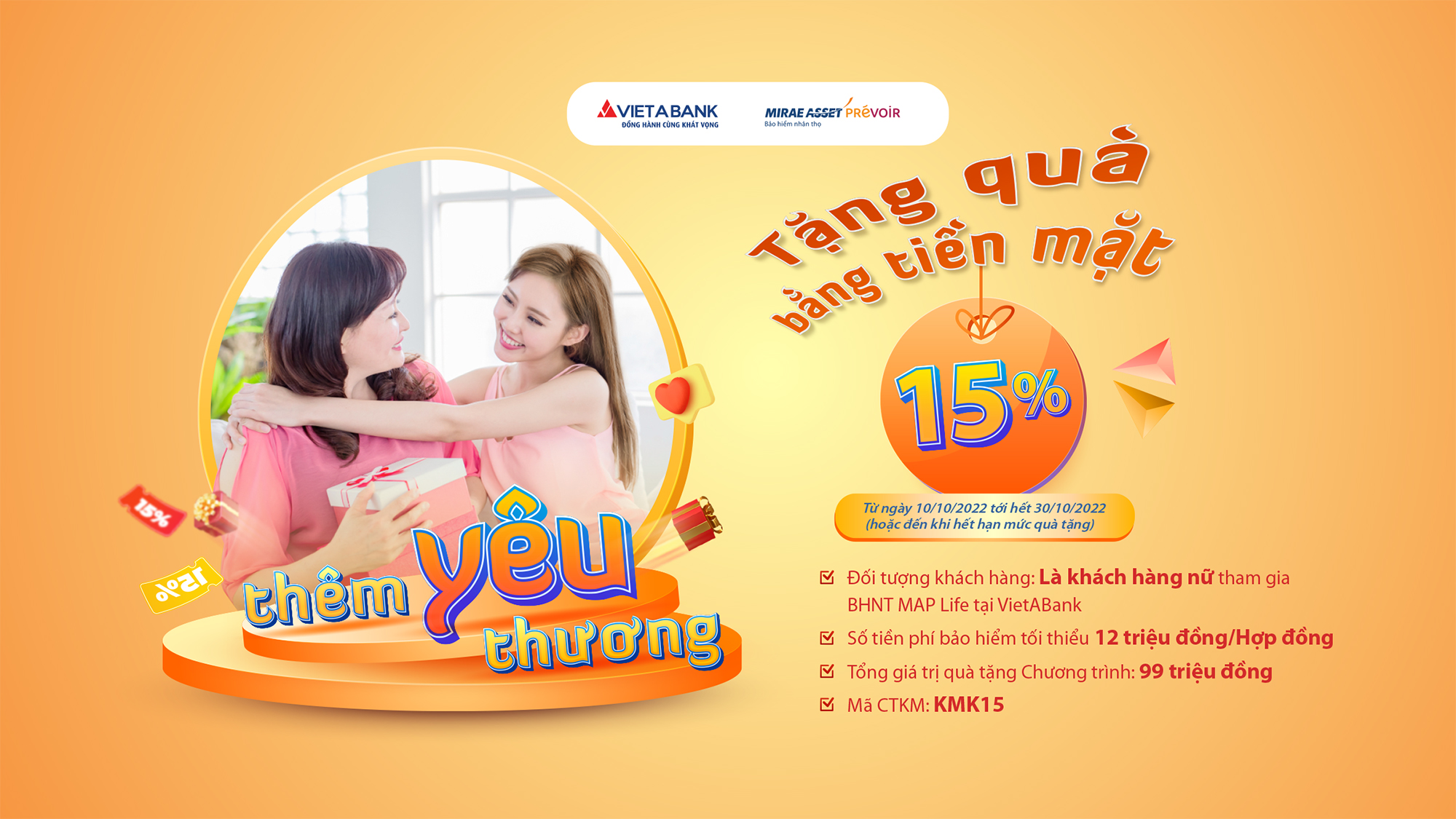 THÊM YÊU THƯƠNG (KMK15) - Ưu đãi chào mừng ngày 20/10